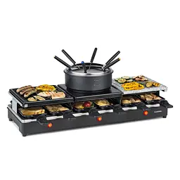 Гриль раклет з фондю Klarstein Fonduelette XL 3в1 12 осіб 1650W (10035220)