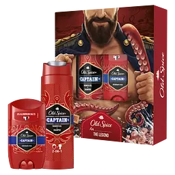 Подарунковий набір Old Spice Captain: Твердий дезодорант 50 мл + Гель для душа 250 мл - мініатюра 2