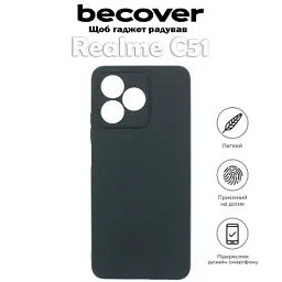 Чохол до мобільного телефона BeCover Realme C51 Black (710543) - миниатюра 6