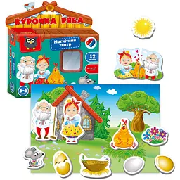 Магнітний театр Vladi Toys Академія розвитку Курочка Ряба укр. мова (VT3206-31) - мініатюра 2