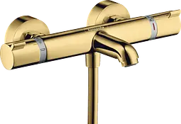 Змішувач з термостатом для ванни Hansgrohe Ecostat Comfort Polished Gold Optic 13114990 Золотий