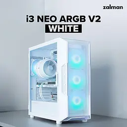 Корпус Zalman I3 Neo ARGB V2 Tempered Glass без БЖ White (I3NEOARGBV2WHITE) - мініатюра 2