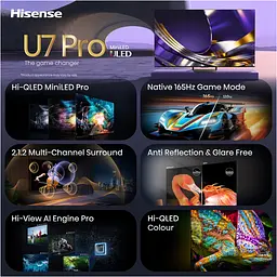 LED-телевізор Hisense 55U7S PRO (7263487) - мініатюра 2