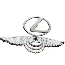 Емблема приціл LEXUS орлині крила (металева LUXE версія) відкритий тип ХРОМ 150г (на скотчі)