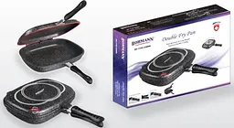 Сковорода гриль BOHMANN BH-1700-32MRB двухсторонняя 32 см с мраморным покрытием - мініатюра 9