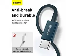 Кабель Baseus Superior Series Fast Charging Data Cable Type-C to iP PD 20W 2m CATLYS-C03  Blue - мініатюра 3