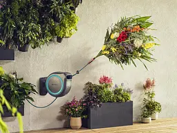 Котушка зі шлангом Gardena RollUp L Automatic настінна 30 м (18625-20) - мініатюра 3