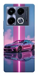 TPU чохол Demsky Pink neon car для Infinix Note 40 4G
