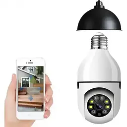 Камера відеоспостереження в патрон Happy Home IPC-V380-E27 дистанційний доступ, нічна зйомка, визначення руху, мікрофон - мініатюра 3
