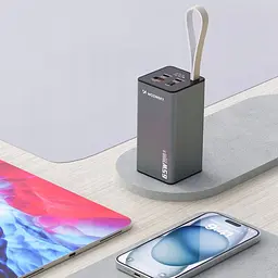 Універсальна мобільна батарея Wozinsky K65+ 30000 65W Gray (5907769364457) - мініатюра 9