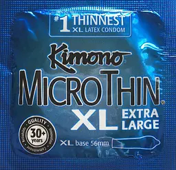 Найтонші великі презервативи Kimono Microthin XL