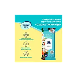 Серветки для прибирання Pani Blysk Вологі універсальні Зелена свіжість 48 шт. (4823071670868) - мініатюра 2