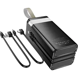 Зовнішній акумулятор Hoco DB58B Plentiful 50000mAh 22.5W Black [161897] - мініатюра 4