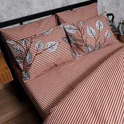 Комплект постільної білизни Moon&Star Бязь Gold Люкс Autumn Leaves King Size 220x240 наволочки 4х50х70 - мініатюра 7