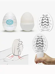 Мастурбатор яйце Tenga EGG Babydoll Універсальний.. Бірюзовий EGG-001 - мініатюра 3