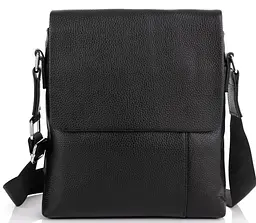 Сумка чоловіча з натуральної шкіри Tiding Bag чорна (SA25F-8878A) - мініатюра 1