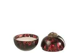 Свічка J-line ароматична в скляній баночці з кришкою аромат кориця яблуко апельсин і гвоздика (35622) - мініатюра 3
