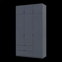 Распашный Шкаф для одежды Doros Лукас Графи 3ДСП 135х50х240 (80737801)