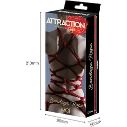 Мотузка для BDSM Mai Bondage Rope Red - мініатюра 3