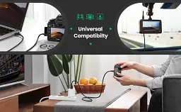 Зарядний кабель Ugreen US132 Mini USB to USB 2.0 0.25 M Black (10353) - мініатюра 8
