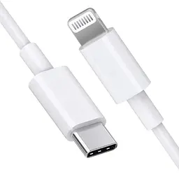 Кабель USB Type-C Lightning 1 м Білий, шнур для заряджання iPhone, провід Type C Lightning - мініатюра 5
