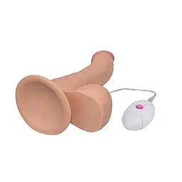 Реалістичний вібратор Lovetoy The Ultra Soft Dude 20 см тілесний - мініатюра 5