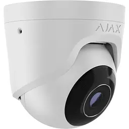 IP-камера Ajax дротова TurretCam, 5мп, 4мм, Poe, True WDR, IP 65, ІЧ 35м, аудіо, кут огляду 75°до 85°, купольна, біла - мініатюра 4
