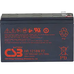 Акумулятор CSB AGM 12V (12V/4.5Ah/54Wh) (HR1218W) [112325] - мініатюра 2