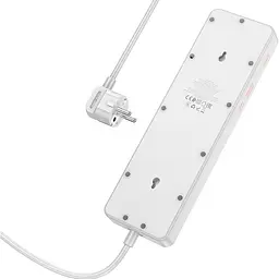 Мережевий фільтр Hoco AC14A White EU [99141] - мініатюра 3