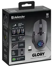 Миша Defender Glory GM-514 Wireless чорний (52514) (6918403) - мініатюра 6