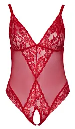 Боді Cottelli Curves otwarte 2XL (червоний) - мініатюра 5