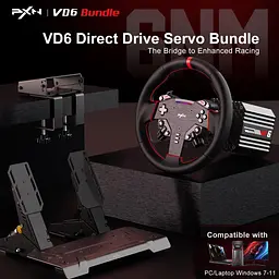 Руль и педали PXN VD6 Bundle for PC - миниатюра 9