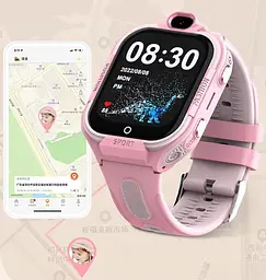 Дитячий смарт годинник Lemfo D6 з AMOLED дисплеєм, GPS трекером, 4G SIM-картою, HD відеодзвінками, Wi-Fi, кнопкою SOS, вологозахистом IP67 та робото до 5–7 днів Чорний - мініатюра 11