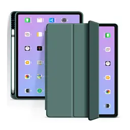 Чохол до планшета BeCover Tri Fold Soft TPU mount Apple Pencil Apple iPad 10.9" 2022/24/11" 2025 Dark Green (708460) - мініатюра 2