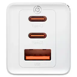МЗП GaN5 Pro PD65W+QC3.0 (1USB-A/2C) (CCGP12020) White Baseus teh0029596 - мініатюра 3
