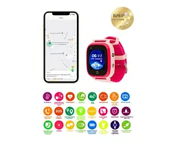 Дитячий смарт-годинник Amigo GO005 4G WIFI Thermometer Pink Рожеві - мініатюра 10