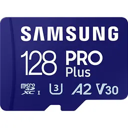 Карта пам'яті Samsung microSDXC PRO Plus 128GB Class 10 UHS-I U3 V30 A2 + SD Adapter (MB-MD128SA) [112859] - мініатюра 4