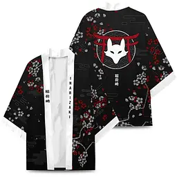 Плащ Хаорі Накидка в японському стилі Маска лисиці Кіцуне Kitsune Fox Mask Н НK 01