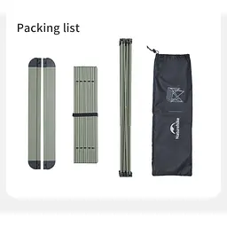 Складний стіл Naturehike CNK2450JJ013, L, алюміній, сірий - мініатюра 3