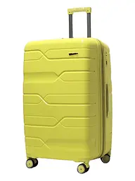 Валіза велика L поліпропілен Milano bag 0306 76×49×31см 82л Жовта - мініатюра 2