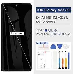 РК-екран Atwist для Samsung Galaxy A33 5G — для Galaxy A33 5G РК-сенсорний екран для Galaxy A33 5G SM-A336E SM-A336B SM-A336M - мініатюра 3