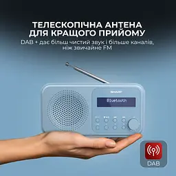 Радіоприймач Sharp DR-P420 Blue - мініатюра 4