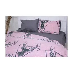 Постільна білизна MirSon Бязь Ranforce Elite 17-0516 Noble deers pink Євро (2200004678146) - мініатюра 4