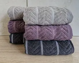 Набір турецьких махрових рушників Cestepe MicroCotton Premium 3 штуки 50x90 + 3 штуки 70х140 Multi 3 щільність 600 г/м2 - мініатюра 5