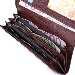 Жіночий гаманець горизонтального формату з натуральної шкіри ST Leather 22515 бордовий - мініатюра 6