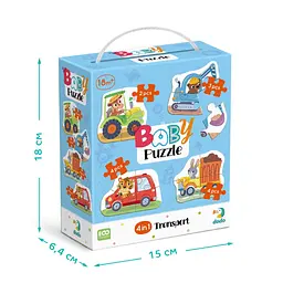 Дитячий пазл 4 в 1 "Baby puzzle. Транспорт" DoDo Toys 300685 набір 4 в 1 - мініатюра 5