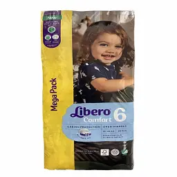 Дитячі підгузники Libero Comfort 6 (13-20 кг), 68 шт