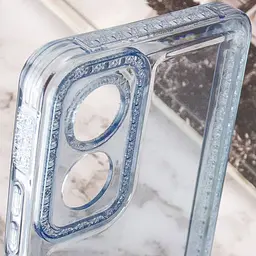 Чохол TPU Starfall Clear для Oppo A17 Блакитний - мініатюра 5