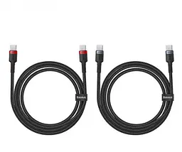 Кабель Baseus Cafule Series Cable Type-C to Type-C 100W 2m 2pcs P10318306003-01 Red Black+Grey Black - мініатюра 5