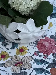 Скатертина столова Ecotton DUCK 150х170 см водовідштовхувальна з квітами (25157) - мініатюра 2